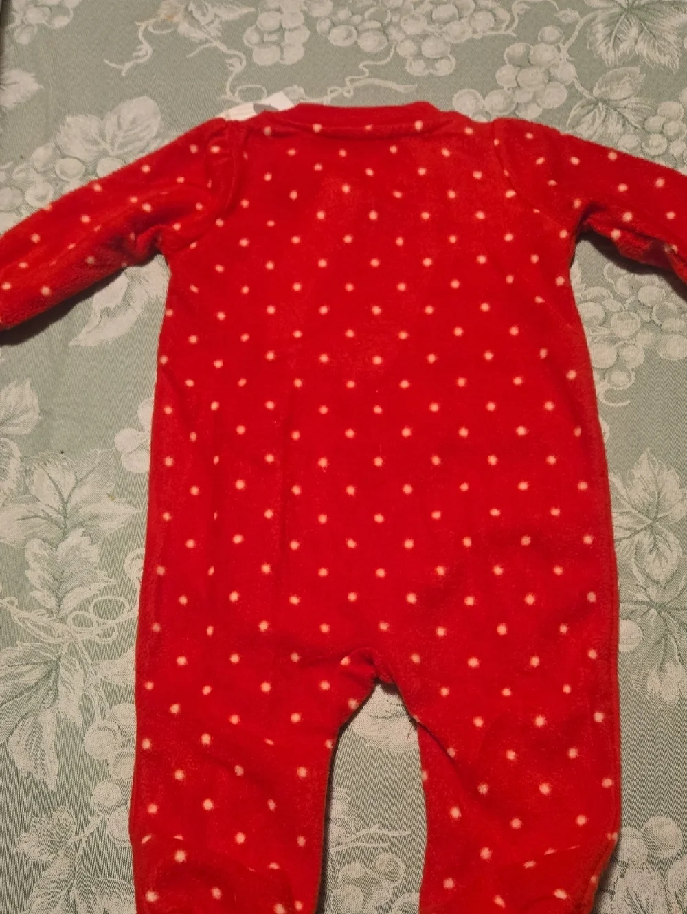Koala Baby 3-6 months Red zip footie onepiece Skating Penguin